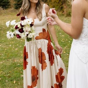 Free People Hutch the Ridge Printed Drop Waist Dress